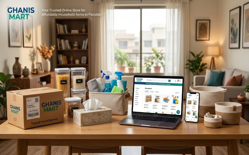 Ghanis Mart affordable household items online Pakistan with kitchen essentials, storage products, and home accessories