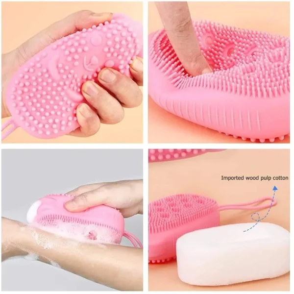 Double-Sided Silicone Bubble Bath Brush