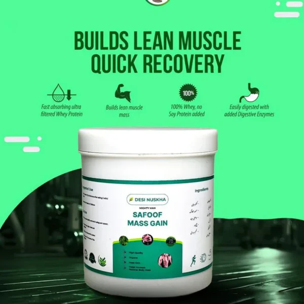 Safoof Mass Gain Herbal Weight Gain Powder Natural Body Mass Support Formula