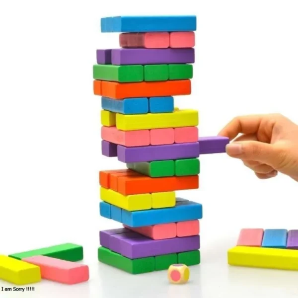 Wooden Jenga 54 Block Game