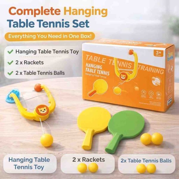 Indoor hanging table tennis toy with adjustable hanging ball