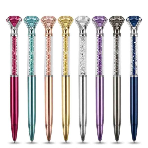 Luxury diamond ballpoint pens front