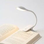 Clip-on book reading lamp front view