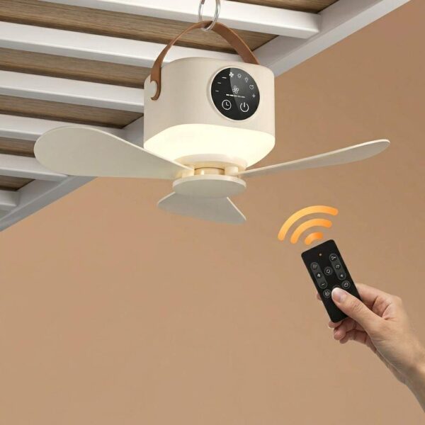Portable fan air flow close-up