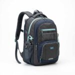 School backpack front view ergonomic design
