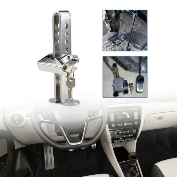 Universal car pedal lock front view