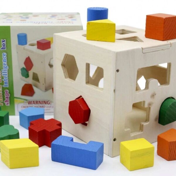 Wooden Jenga 54 Block Game with stacked wooden blocks