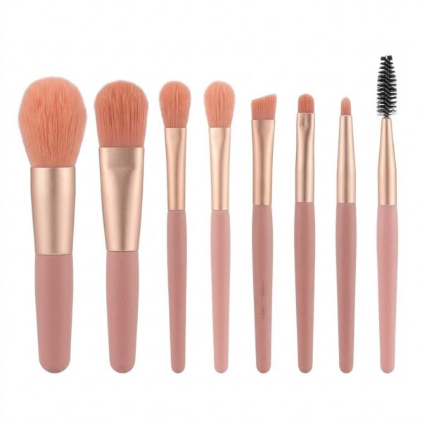 8 pcs mini travel makeup brush set soft bristles